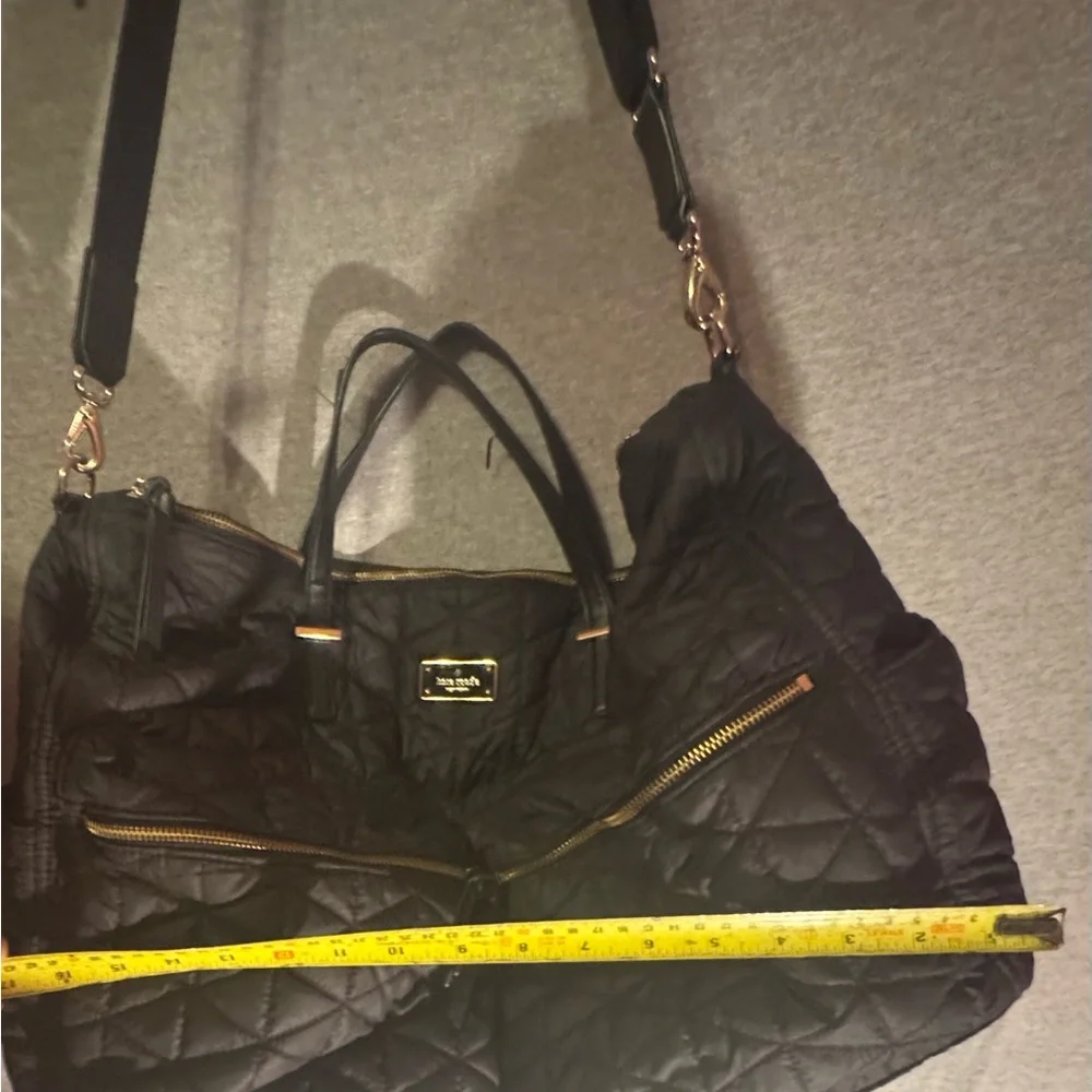 Kate Spade Black Quilted Large Duffel Women's Bag - Picture 5 of 5